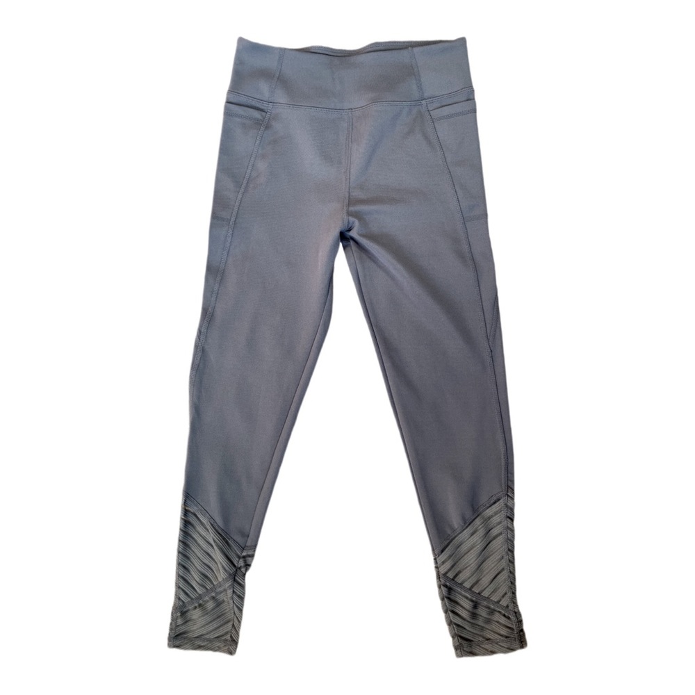 BKECore Buckle Leggings Women’s Activewear Size Small Gray Stylish Mesh Calf